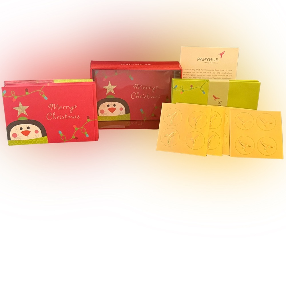 Papyrus Christmas Cards Box Set 14 Cards & Envelopes NEW
